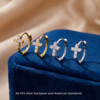 Zircon Cross Fashion Ear Buckles