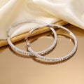 Big Full Diamond Circle Earrings